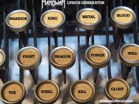 Φτιάξτε τα δικά σας Epic Heavy Metal τραγούδια με το lyrics generator των MANOWAR!