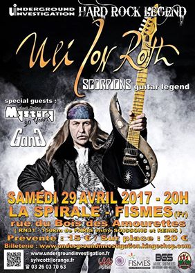 Οι Angelo Perlepes’ Mystery support στην συναυλία του ULI JON ROTH στο Παρίσι!