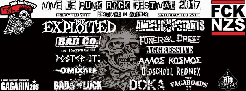 THE EXPLOITED: Headliners στο Vive Le Punk Rock festival στην Αθήνα