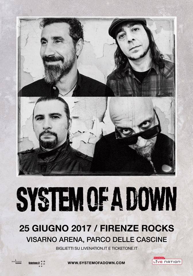 Εκδρομή για System Of A Down με Rock Tours 22/06 στην Φλωρεντία