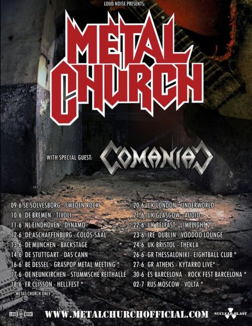 COMANIAC: They join forces with METAL CHURCH on their “Road Destruction 2017” tour!