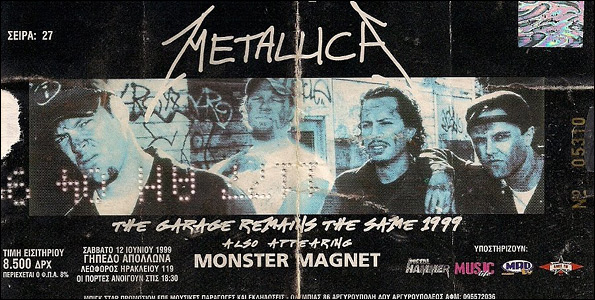 METALLICA: Σαν σήμερα, 25 χρόνια πριν εμφανίστηκαν στην Αθήνα (με support τους MONSTER MAGNET)!