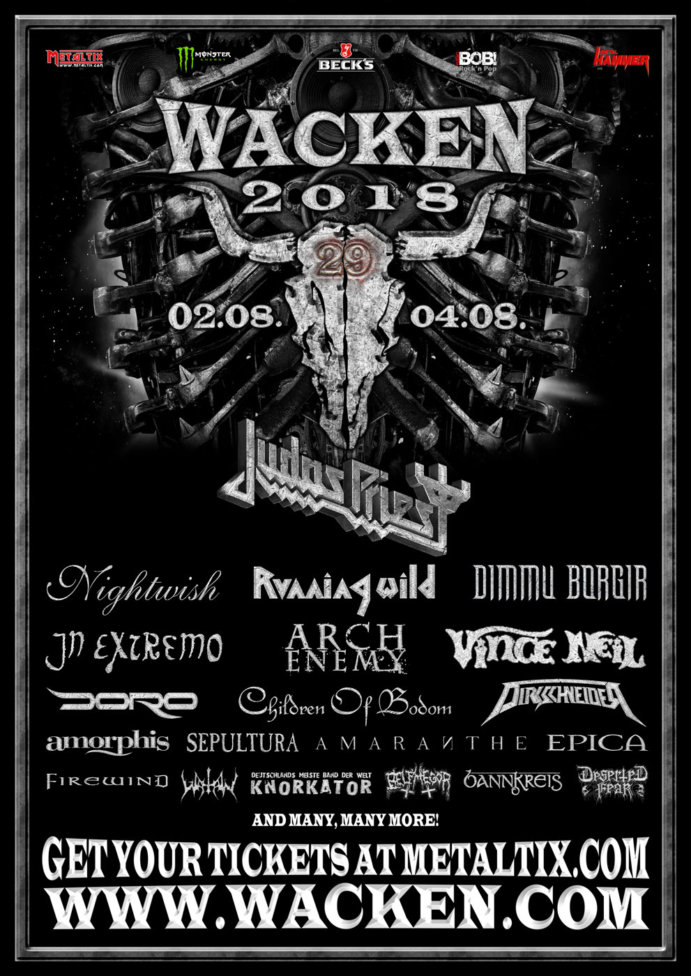 WOA 2018: JUDAS PRIEST & more bands for the billing