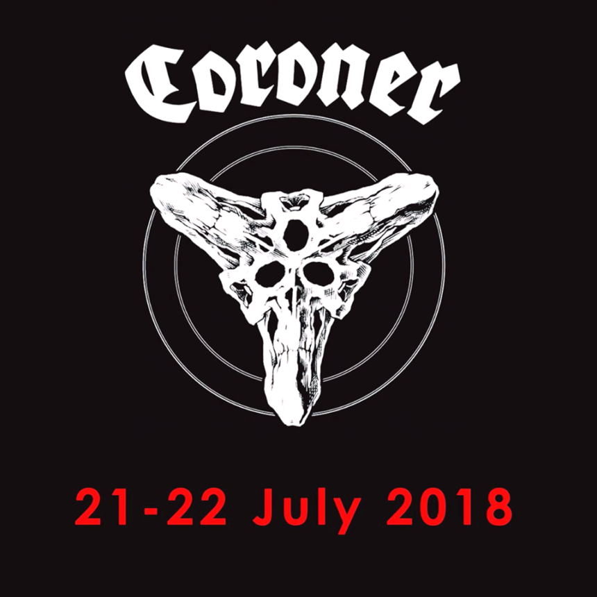 CORONER: Έρχονται στην Ελλάδα στα πλαίσια του Over The Wall festival!