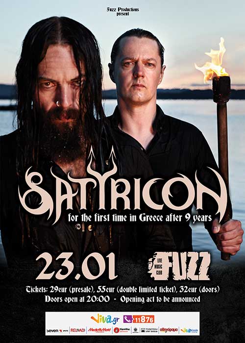 Οι SATYRICON στην Αθήνα τον Ιανουάριο!