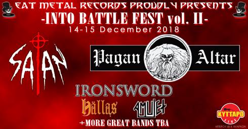 SATAN, PAGAN ALTAR, IRONSWORD στο Into Battle Festival στην Αθήνα!
