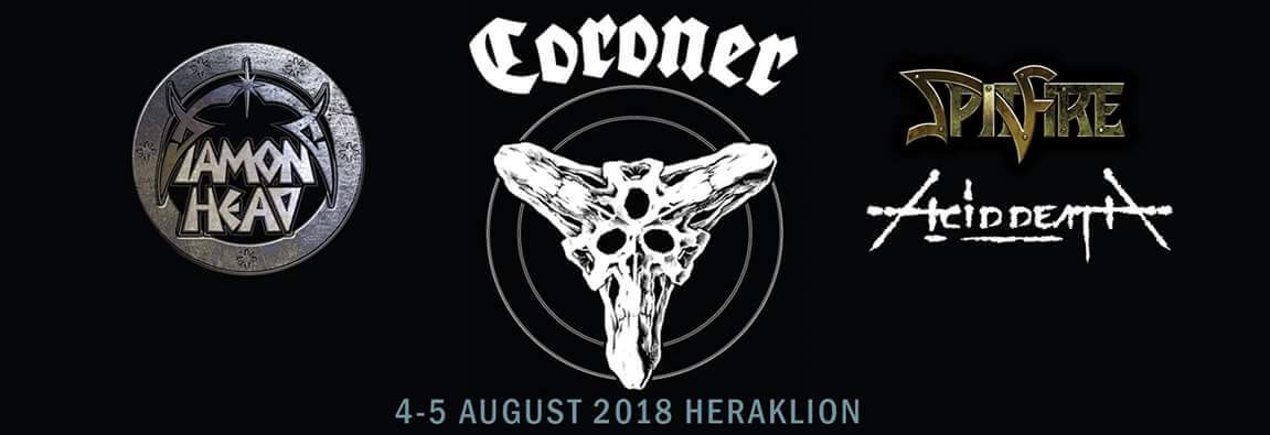 Over The Wall – Crete Rock Festival 2018 με Coroner, Diamond Head, Acid Death & Spitfire: Η προπώληση ξεκίνησε!