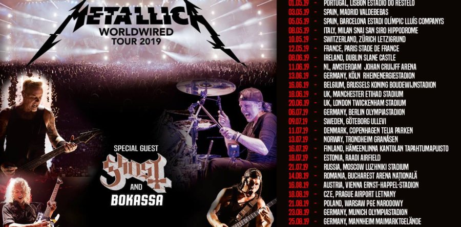 METALLICA: Ανακοίνωσαν την Ευρωπαϊκή τους περιοδεία με GHOST. Η Ελλάδα δεν συμπεριλαμβάνεται στις χώρες της περιοδείας…