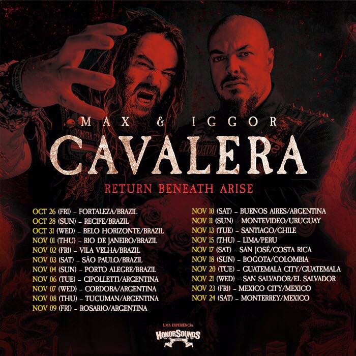 Οι αδερφοί Cavalera ξανά σε περιοδεία με τίτλο “Μax & Iggor Cavalera Return Beneath Arise”!