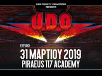 U.D.O: Στην Αθήνα την Κυριακή 31 Μαρτίου 2019!
