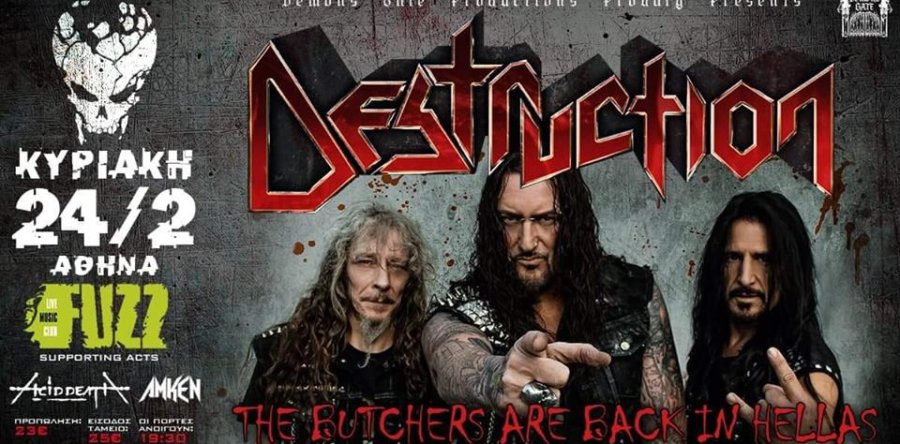 Ανταπόκριση: DESTRUCTION, Acid Death, Amken @Fuzz Club, Αθήνα (24/2/2019)
