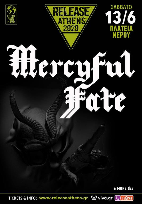Οι MERCYFUL FATE στις 13 Ιουνίου στην Ελλάδα , στο Release Athens Festival!