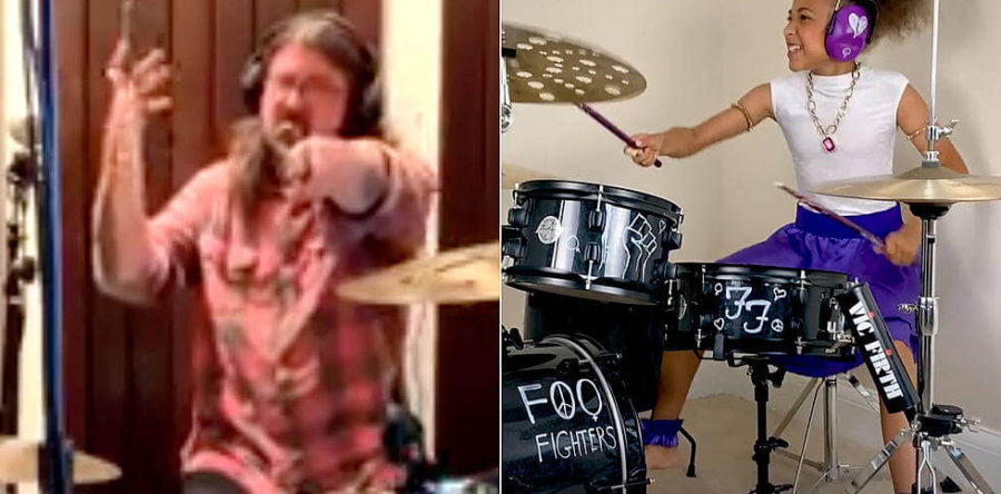 DAVE GROHL (FOO FIGHTERS): Αποδέχτηκε την πρόκληση στα ντραμς, από 10χρονο κοριτσάκι