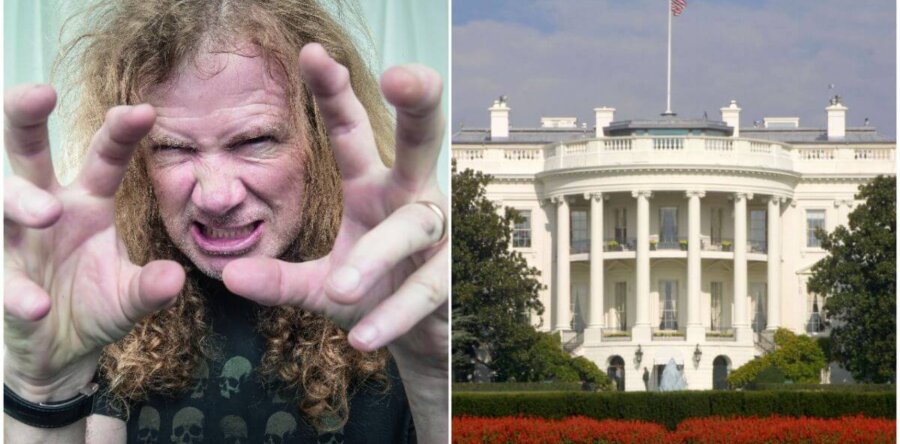 DAVE MUSTAINE: Ούρησε στο πάτωμα της τουαλέτας του Λευκού Οίκου.