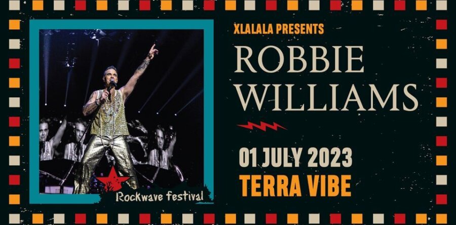 Ο ROBBIE WILLIAMS στο ROCKWAVE FESTIVAL 2023, το Σάββατο 1 Ιουλίου.