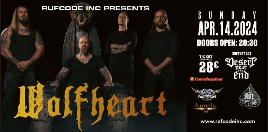 Οι WOLFHEART μαζί με Desert Near The End, τον ΑΠΡΙΛΙΟ στην Αθήνα!