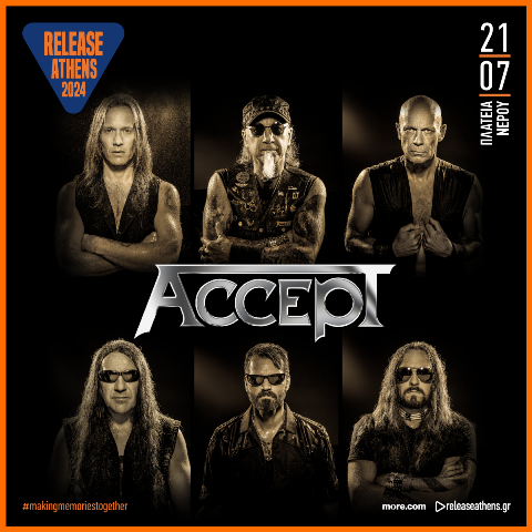 Οι ACCEPT στο Release Athens 2024, μαζί με Judas Priest και Bruce Dickinson.