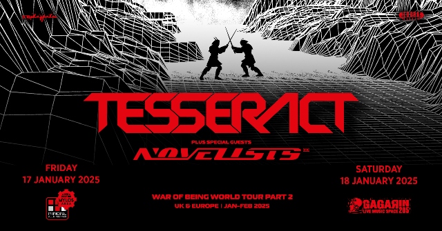 Οι TESSERACT μαζι με τους NOVELISTS σε Θεσσαλονίκη και Αθήνα τον Ιανουάριο!
