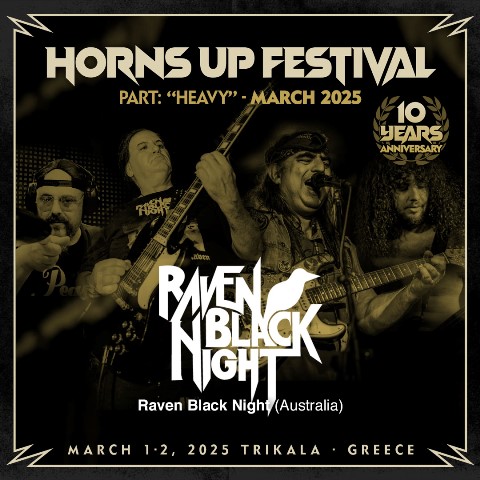 Οι Αυστραλοί epic doom metalers RAVEN BLACK NIGHT, το πρώτο group που ανακοινώθηκε για το HORNS UP FESTIVAL 2025