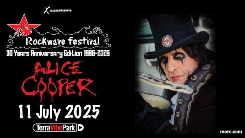 Rockwave Festival 2025: Ο ALICE COOPER στο Terra Vibe στις 11/07