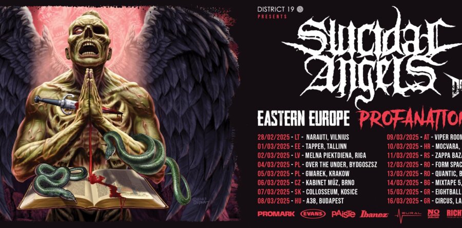 SUICIDAL ANGELS – DOMINATION inc. w/ special guests: Leatherhead στη Λάρισα τον Μάρτιο!