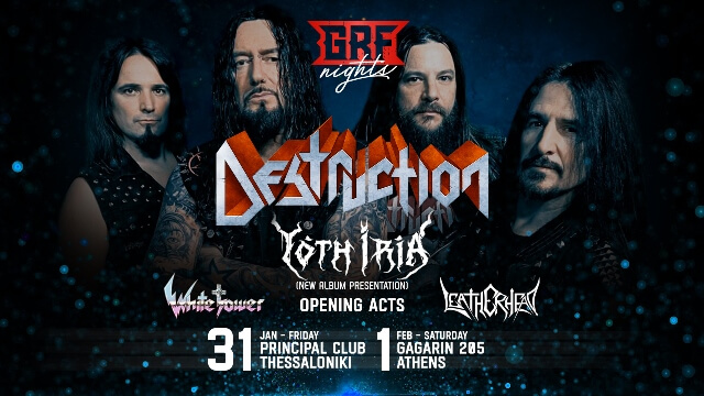 White Tower και Leatherhead ανοίγουν τις μεγάλες συναυλίες των Destruction και Yoth Iria σε Θεσσαλονίκη και Αθήνα