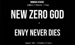 NEW ZERO GOD w/ ENVY NEVER DIES Live @ NOMADS, το Σάββατο 15 Μαρτίου 2025 – Αθήνα