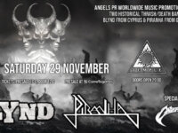 BLYND / PIRANHA / DREAMLORD live @ Temple, Σάββατο 29 Νοεμβρίου 2025