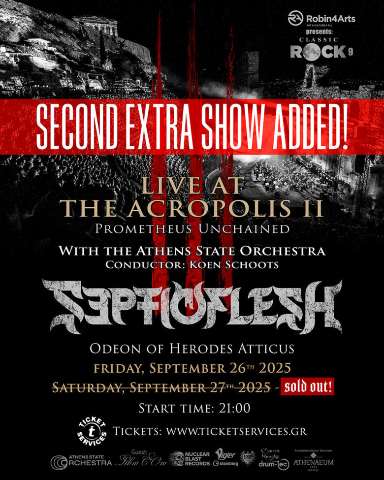 EXTRA SHOW για τους SEPTICFLESH στο Ηρώδειο!