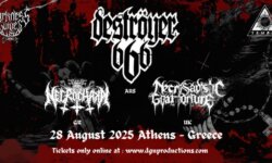 DESTRÖYER 666 – Necrochakal Live στην Αθήνα @ Temple (28/8/2025)