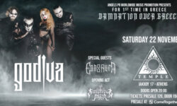 GODIVA – “DAMNATION OVER GREECE” + EONS AURA / SINISTROUS MIST– Σάββατο 22 Νοεμβρίου @ Temple, Αθήνα