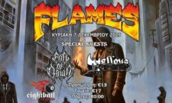 FLAMES live @ Eightball Club, w/ special guests: End of Dawn / Mallevs την Κυριακή 7 Δεκεμβρίου 2025, ΘΕΣΣΑΛΟΝΙΚΗ