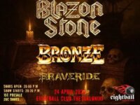 Οι BLAZON STONE / BRONZE/ BRAVERIDE στη Θεσσαλονίκη, την Παρασκευή  24 Απριλίου 2026 @ Eightball club