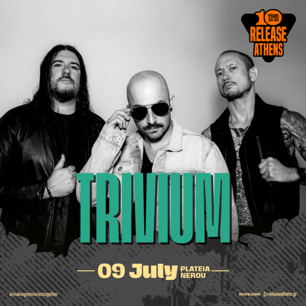Το Release Athens 2026 υποδέχεται τους Trivium, την Πέμπτη 9 Ιουλίου, στην Πλατεία Νερού.
