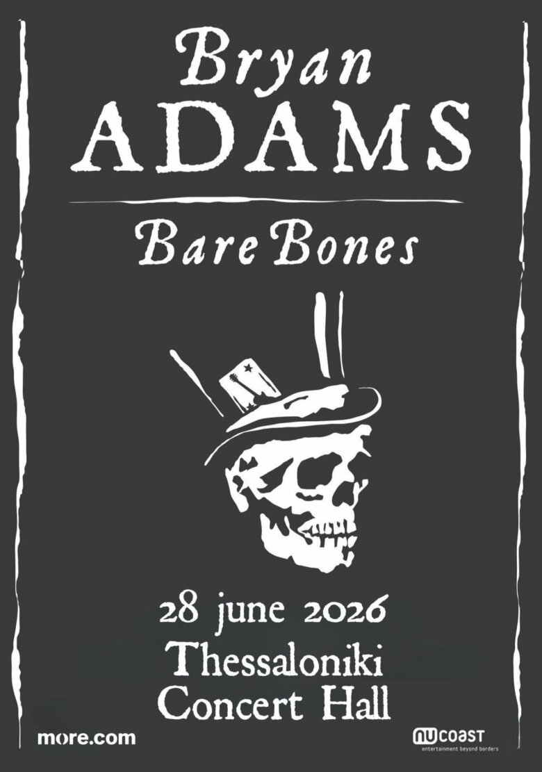 ΒRYAN ADAMS I The Bare Bones Live I 28 Ιουνίου Μέγαρο Μουσικής I Θεσσαλονίκης